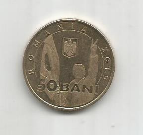 No(3) moneda-ROMANIA- 50 bani 2019- Revolutia romana din decembrie1989` foto