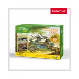 Cumpara ieftin PUZZLE 3D+BROSURA-PARCUL DINOZAURILOR 43 PIESE, CubicFun