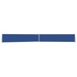 Cumpara ieftin Copertina laterala retractabila de terasa albastru 140x1200 cm