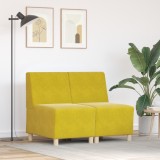 vidaXL Fotoliu 2 pcs Galben 55 x 74 x 82 cm Catifea