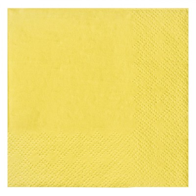 șervețele Masă, Gaben, Pastel, 2 Straturi, Set 25 Bucăți, Culoare Galben, Dimensiune 21x21cm foto