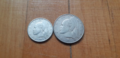 25 &amp;amp; 50 cents 1960 Liberia, argint foto