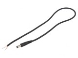 Cablu DC 5,5/2,1 mm 0,5m Negru, WEST POL