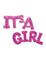 Balon Folie Text IT&#039;S A GIRL 150x28 cm