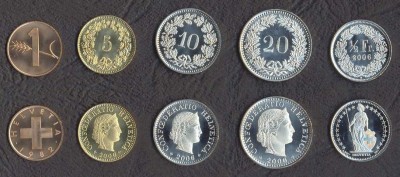 ELVETIA █ SET DE MONEDE █ 1+2+5+10+20 Rappen + 1/2 Franken █ 1969-2007 █ UNC foto