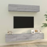 VidaXL Set dulapuri TV, 4 piese, gri sonoma, lemn prelucrat
