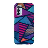 Husa compatibila cu Oppo Reno 4 Lite model Artistic polygon fill, Silicon, TPU, Viceversa, Transparent, Carcasa