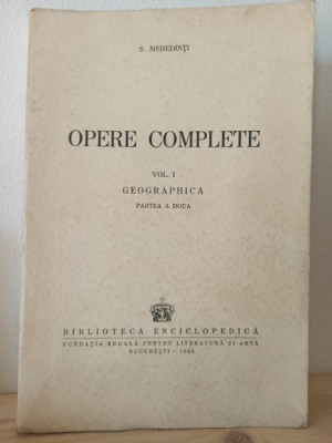 S. Mehedinti - Opere Complete Vol. I foto