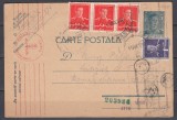 ROMANIA 1941 CARTE POSTALA CP 109 CIRCULATA 1942 BRASOV-LEIPZIG CENZURAT, Printata