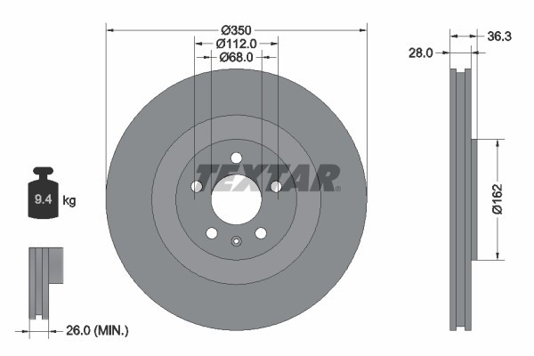 TEXTAR 92290405 PRO+ Disc frana