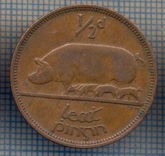 AX 952 MONEDA- IRLANDA - 1/2 PENNY -ANUL 1943 -STAREA CARE SE VEDE foto