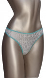 Chilot tanga alb-verde, L, M, S, XL, XXL