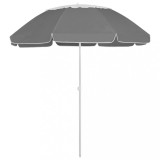 vidaXL Umbrelă de soare de plajă, antracit, 300 cm