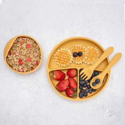 Set Diversificare, AppeKids, 100% Silicon, Basic - Honey foto
