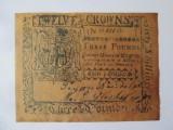 USA-Virginia Colonie Britanica 3 Pounds 1760 bancnota copie