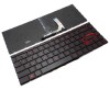 Tastatura MSI Neagra GF65 iluminata rosu layout US fara rama enter mic, GS65 iluminata rosu layout US fara