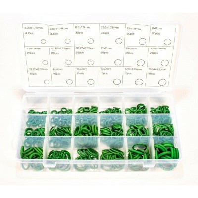 Set garnituri O-ring verzi pentru sitemele de aer conditionat sau clima 420 piese foto