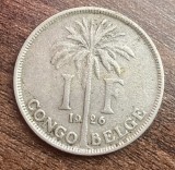 C50 - Moneda foarte veche - 1 franci - Congo Belgian - 1926, Africa