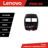 Navigatie Mistubishi ASX Lenovo Kit-026 8 core QLED 2K 8+256 360 Android Waze USB Navigatie Internet Youtube Radio