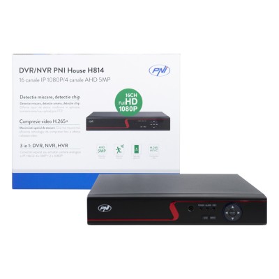 Resigilat : DVR / NVR PNI House H814 - 16 canale IP full HD 1080P sau 4 canale ana foto