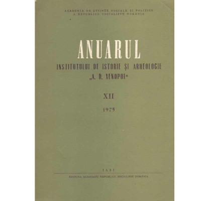 - Anuarul de istorie si arheologie &amp;quot;A.D. Xenopol&amp;quot; XII - 133789 foto