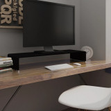 Stand TV/Suport monitor sticla, 90x30x13 cm, negru GartenMobel Dekor, vidaXL