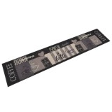 Gossi covor de bucatarie lavabil coffee, negru, 60x300 cm, catifea