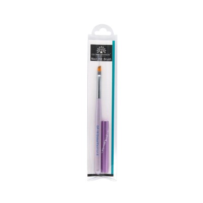 Pensula unghii cu varf diagonal, pentru aplicare gel UV, GF-16-6, Nr. 6, violeta foto