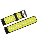 Curea silicon compatibila cu Garmin Vivoactive 4, Telescoape QR, 22mm, Negru/Verde