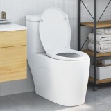 Capcana de Toaletă cu Eliberare Rapidă vidaXL cu &Icirc;nchidere Moale Duroplast Alb