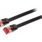 Patch cord U/FTP Cat6 negru 3m ecranat