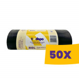 T-Depo szemeteszs&aacute;k 80L - 60*80cm extra erős 20db/tek (Karton - 50 tek)