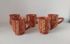 Set 5 cesti de cafea, din ceramica / lut, Bledea Maramures / Baia Mare, vintage