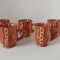 Set 5 cesti de cafea, din ceramica / lut, Bledea Maramures / Baia Mare, vintage