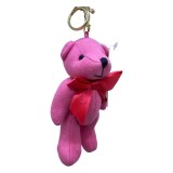 Breloc ursulet roz cu fundita