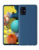 Huse silicon antisoc cu microfibra interior Samsung Galaxy A71 , Albastru, Husa