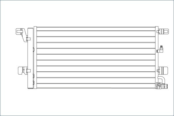 Condensator climatizare AC Audi A4, A5, A6, A7, motor: 2.0 TDI, 2.0 Tfsi, 3.0 TDI, 3.0 V6 T, Condensator cu uscator integrat, 670x330x12, miez si