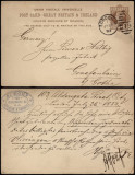 Great Britain 1883 Postcard Preprinted stationery London to Gotha DB.006