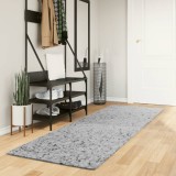 vidaXL Covor pufos &quot;PAMPLONA&quot; cu fire &icirc;nalte, gri modern, 80x250 cm