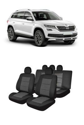Set huse scaun dedicate Skoda KODIAQ 2017- 2019 (Bancheta fractionata ) foto