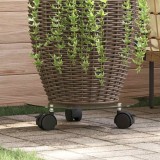 vidaXL Suport cu role pentru plante, 2 buc., 28 cm, sticlă, rotund 245691
