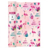 Hartie de impachetat - Roll - Jack &amp; Lily - Flamingo | Penny Kennedy