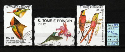 Timbre Sao Tome e Pricipe, 1989 | Faună indigenă - Păsări colibri | aph foto