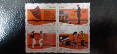 Marshall-Craciun 1990-arta,dans -serie completa nestampilate MNH(W 2) foto