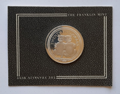 Moneda de argint- 25 Dollars Insulele Virgine Britanice 1988 FM (P) - A 3895 foto