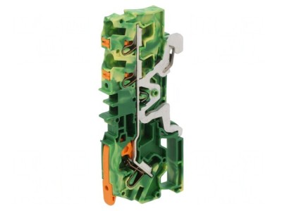 Conector Șine 0,5-6mm2 1P 3B Galben-Verde foto