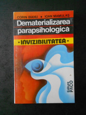 CORIN BIANU - DEMATERIALIZAREA PARAPSIHOLOGICA. INVIZIBILITATEA foto