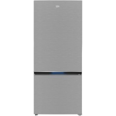 Combina frigorifica Beko B3RCNE594HXB, 551 l, No Frost, HarvestFresh, AeroFlow, Clasa E, Kitchen Fit, Compartiment 0&deg;C, H 187 cm, Metal Look
