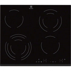 Plita incorporabila Electrolux EHF6343FOK, Vitroceramic, 4 Zone, Neagra