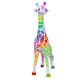 Girafa gigant din plus Rainbow, 138cm, Melissa&amp;Doug 32203, Melissa &amp; Doug